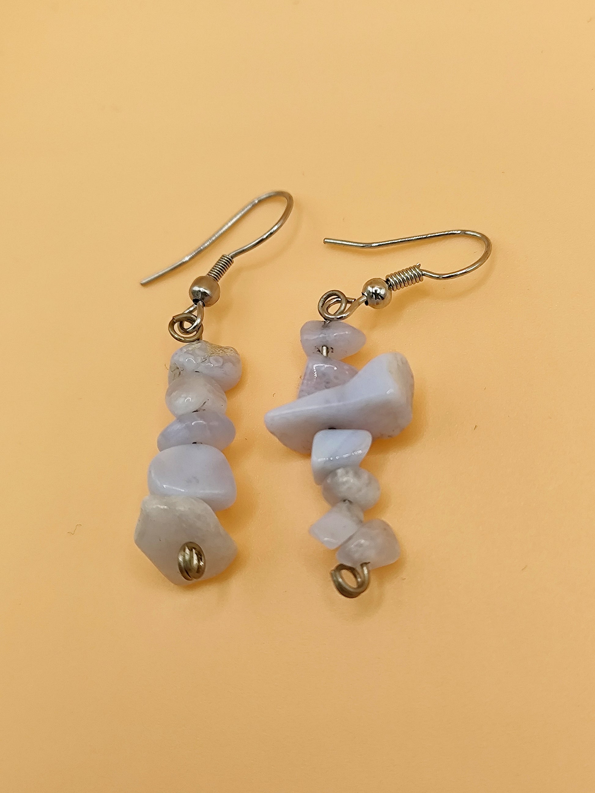 Pendientes de Calcedonia Azul