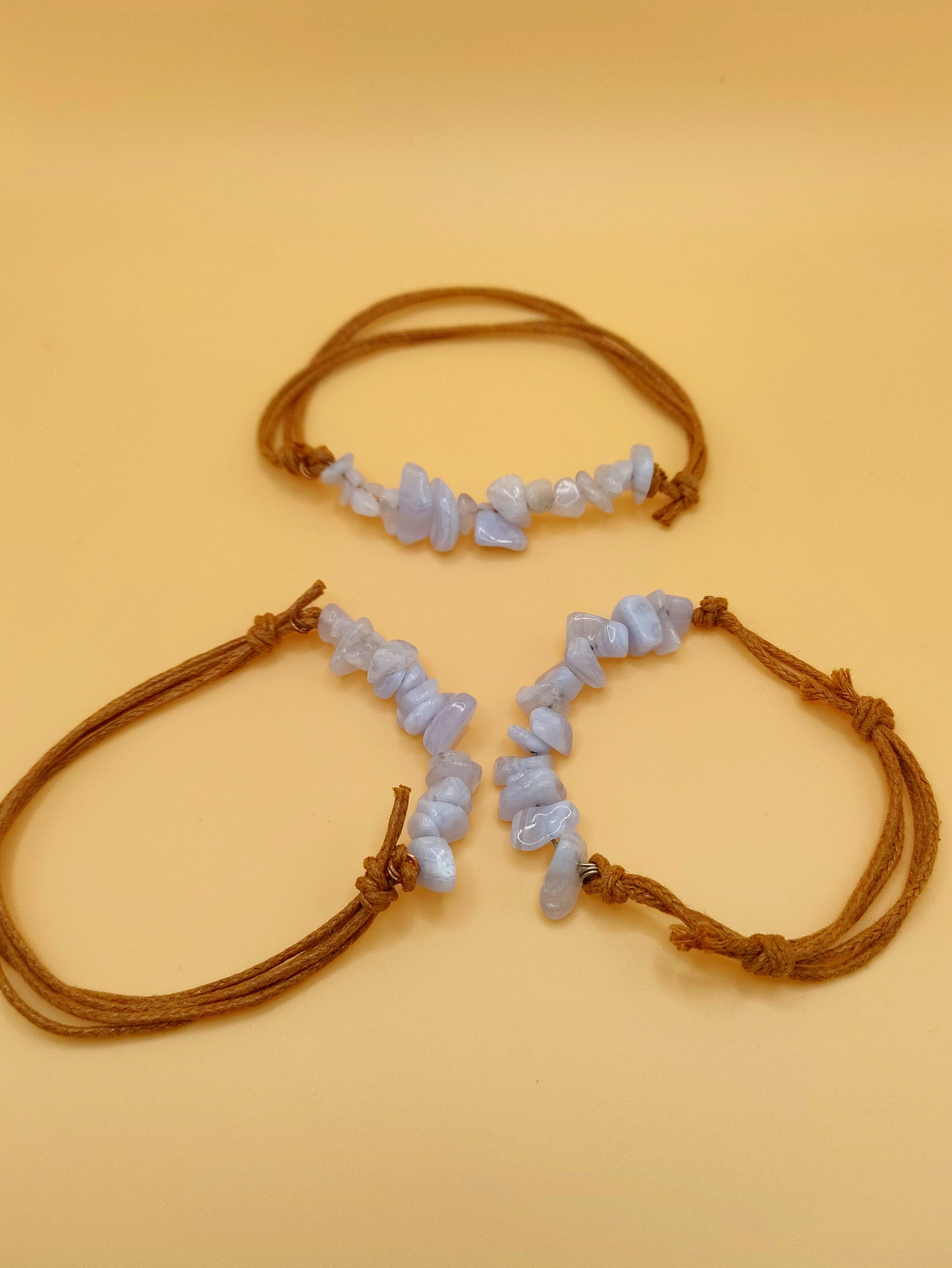 Pulsera de Calcedonia Azul